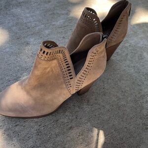 Vince Camuto Tan Leather Booties.